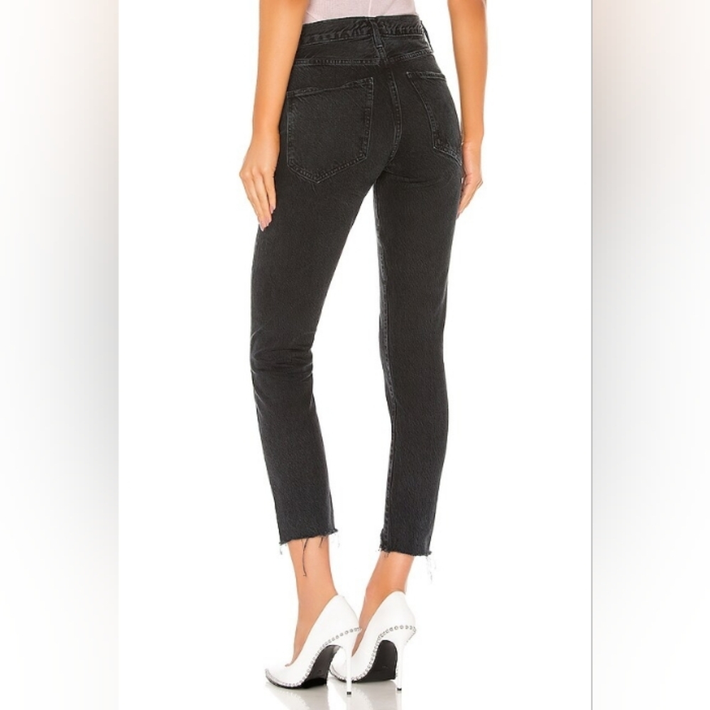 AGOLDE Anthropologie Jamie High Rise Classic Jean Skinny Black Size Small 27 - Picture 4 of 9